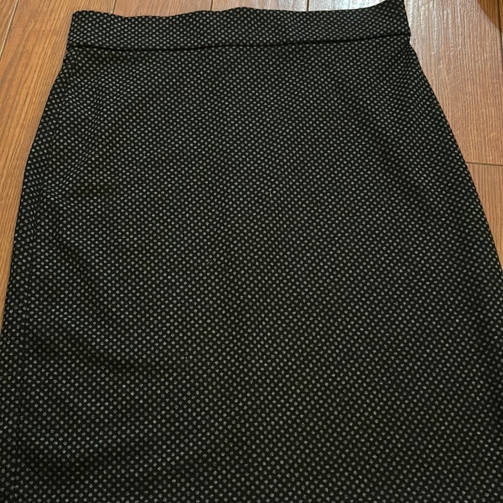 Counterparts black knit polka dot skirt